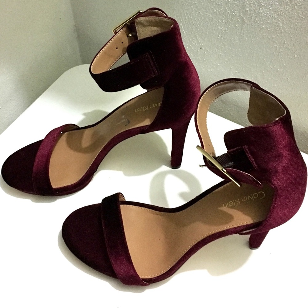 Calvin Klein Velvet Strap Sandals